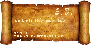 Sarkadi Dömötör névjegykártya